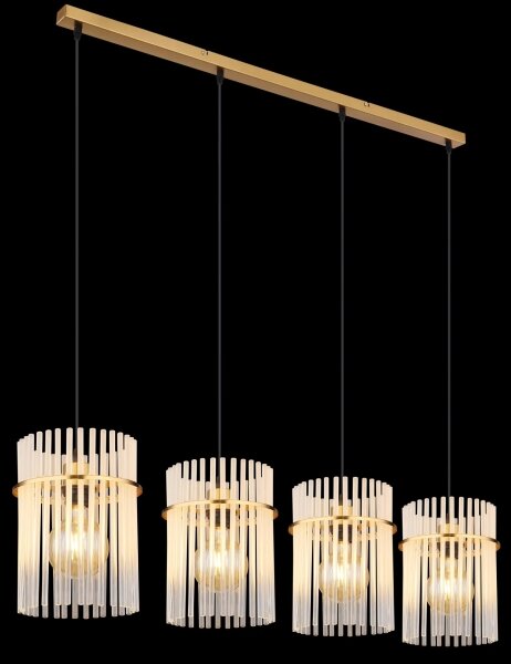 Globo 15698-4HM - Lampadario a sospensione con filo GORLEY 4xE27/60W/230V oro