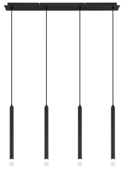 Globo 15629-4 - Lampadario a sospensione con filo BLAKE 4xG9/4W/230V nero