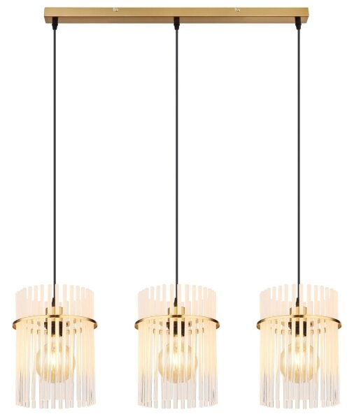 Globo 15698-3HM - Lampadario a sospensione con filo GORLEY 3xE27/60W/230V oro