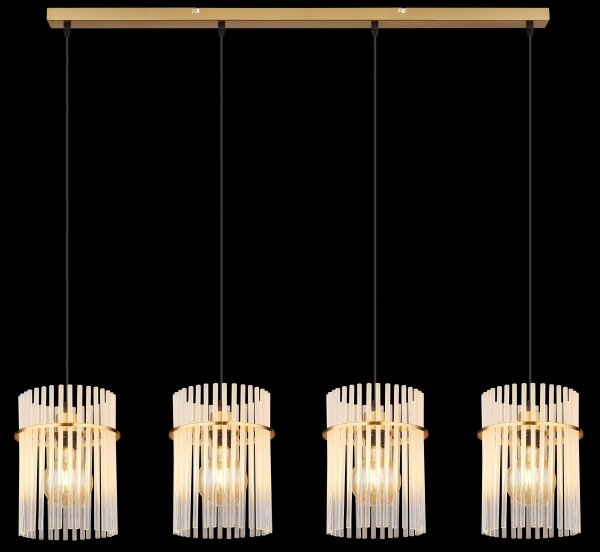 Globo 15698-4HM - Lampadario a sospensione con filo GORLEY 4xE27/60W/230V oro