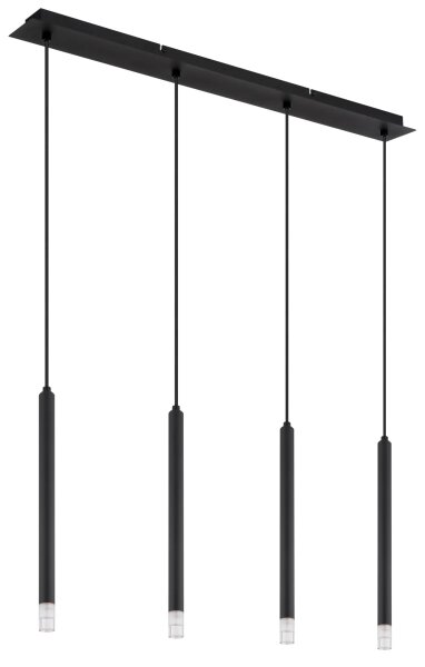 Globo 15629-4 - Lampadario a sospensione con filo BLAKE 4xG9/4W/230V nero