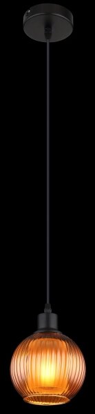 Globo 15638B - Lampadario a sospensione con filo ZUMBA 1xE27/25W/230V diametro 15 cm rame