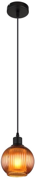 Globo 15638B - Lampadario a sospensione con filo ZUMBA 1xE27/25W/230V diametro 15 cm rame