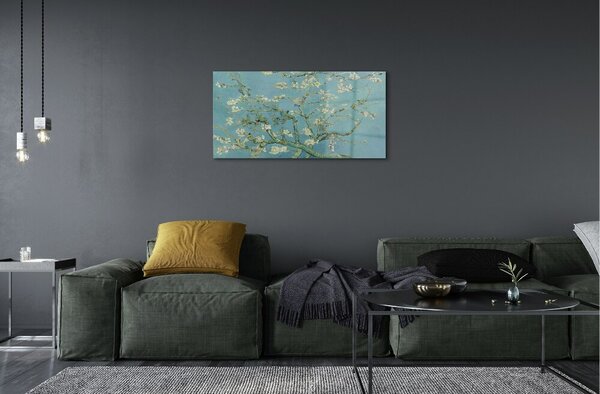 Quadro di vetro Mandorlo in fiore - vincent van gogh 100x50 cm 2 appendini