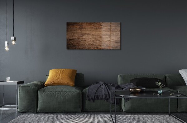 Quadro in vetro Struttura a venature di legno 100x50 cm 2 appendini