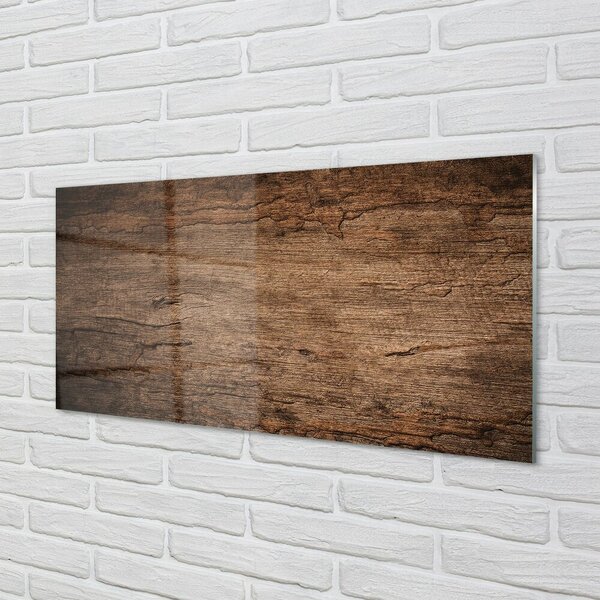 Quadro in vetro Struttura a venature di legno 100x50 cm 2 appendini