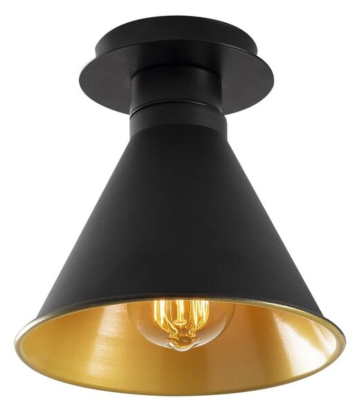 Lampada da soffitto in nero e oro con paralume in metallo ø 20 cm Berceste - Opviq lights