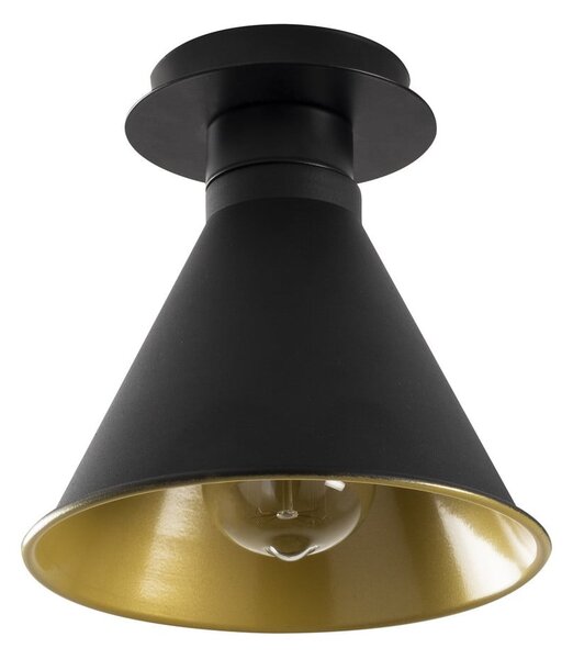 Lampada da soffitto in nero e oro con paralume in metallo ø 20 cm Berceste - Opviq lights