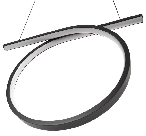 Lampadario a sospensione su cavo ODETTA LED/30W/230V 4000K nero