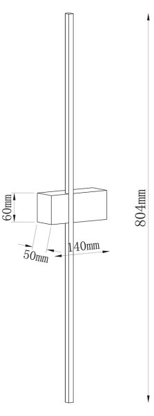 Lampada da parete a LED AISHA LED/12W/230V 4000K 80 cm oro
