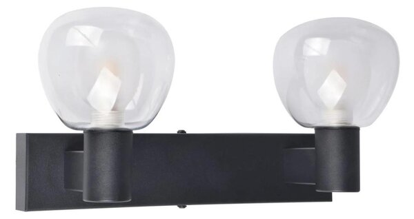 Applique da bagno POLA 2xG9/5W/230V IP44 nero/trasparente