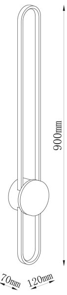 Lampada da parete LED FLORENTYNA LED/24W/230V 4000K nero/bianco