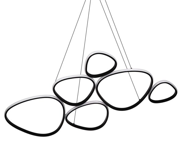 Lampadario LED sospeso su cavo PETRA LED/58W/230V 4000K nero