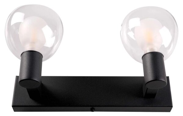 Applique da bagno POLA 2xG9/5W/230V IP44 nero/trasparente