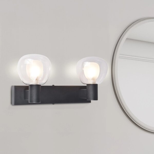 Applique da bagno POLA 2xG9/5W/230V IP44 nero/trasparente