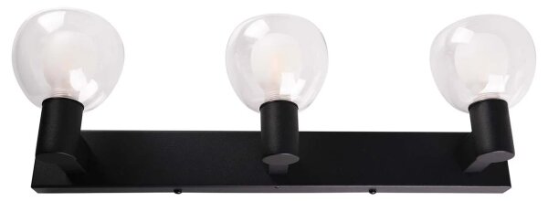 Applique da bagno POLA 3xG9/5W/230V IP44 nero/trasparente