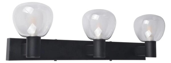 Applique da bagno POLA 3xG9/5W/230V IP44 nero/trasparente