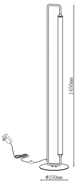 Lampada da terra a LED FELICJA LED/24W/230V 4000K nera