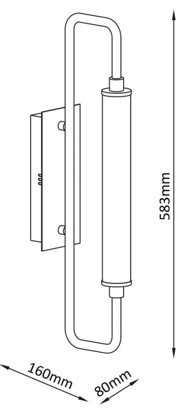 Lampada da parete LED FELICJA LED/14W/230V 4000K nera