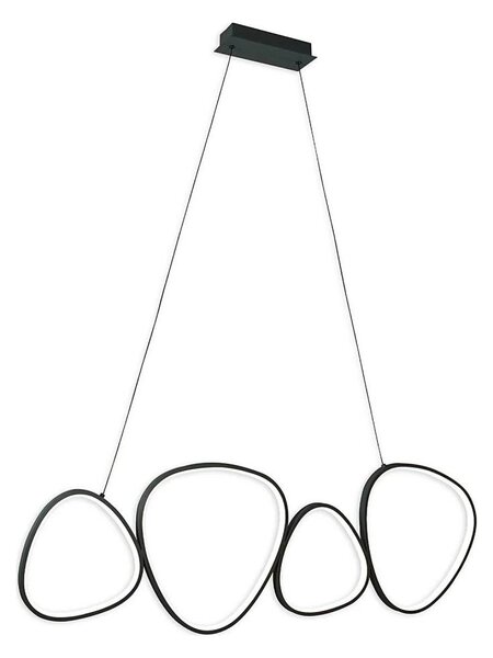 Lampadario LED a cavo PETRA LED/48W/230V 4000K nero