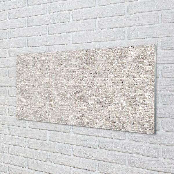 Quadro in vetro Muro di mattoni vintage 100x50 cm 2 appendini