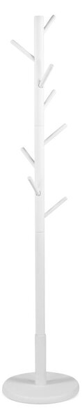 Appendiabiti bianco in legno di cauciù massiccio ø 36x170 cm Bro – Spinder Design