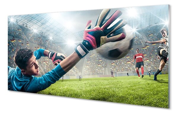 Quadro vetro Difesa uomo palla 100x50 cm 2 appendini