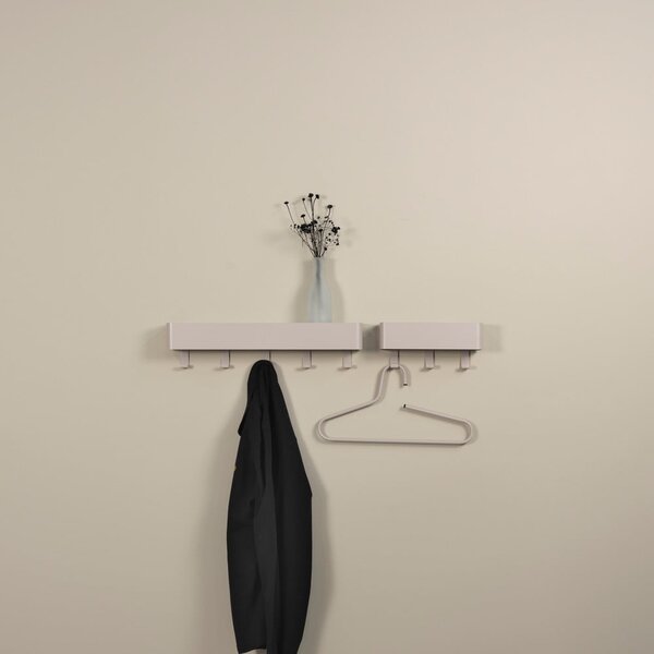 Attaccapanni da parete grigio tortora in metallo con scaffale 52 cm Dax Play – Spinder Design