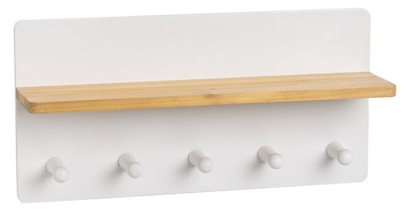 Appendiabiti da parete bianco con ripiano - Casa Selección