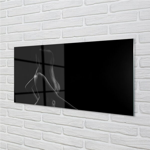 Quadro in vetro Capelli lunghi femminili 100x50 cm 2 appendini