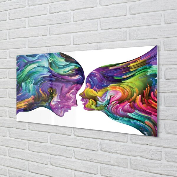 Quadro di vetro Popolazione maza 100x50 cm 2 appendini