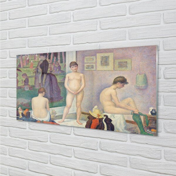 Quadro vetro Modelli - georges seurat 100x50 cm 2 appendini