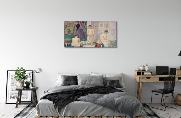 Quadro vetro Modelli - georges seurat 100x50 cm 2 appendini