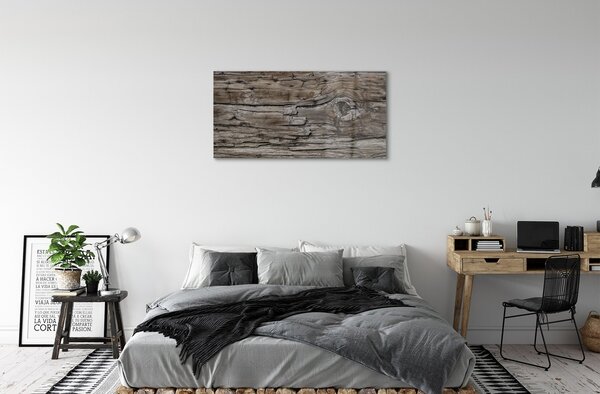 Quadro vetro Anelli con nodi di legno 100x50 cm 2 appendini