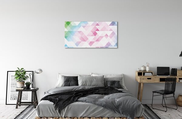 Quadro in vetro Diamante colorato 100x50 cm 2 appendini