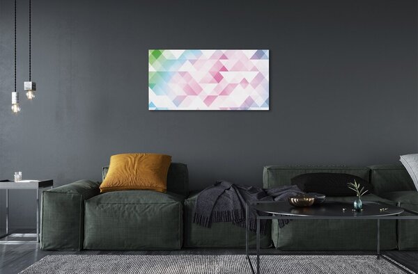 Quadro in vetro Diamante colorato 100x50 cm 2 appendini