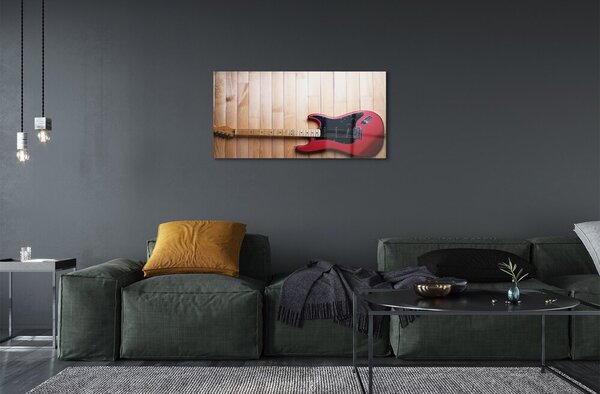 Quadro in vetro Chitarra elettrica 100x50 cm 2 appendini