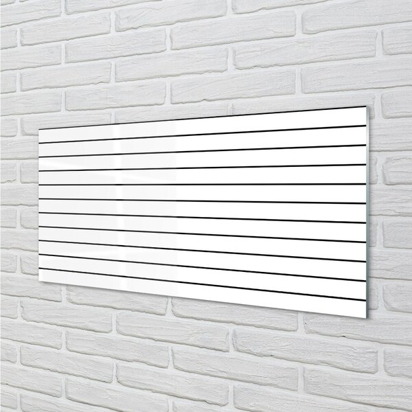 Quadro in vetro Linee nere 100x50 cm 2 appendini
