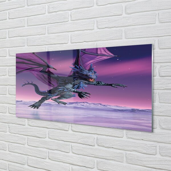 Quadro in vetro Cielo color drago 100x50 cm 2 appendini