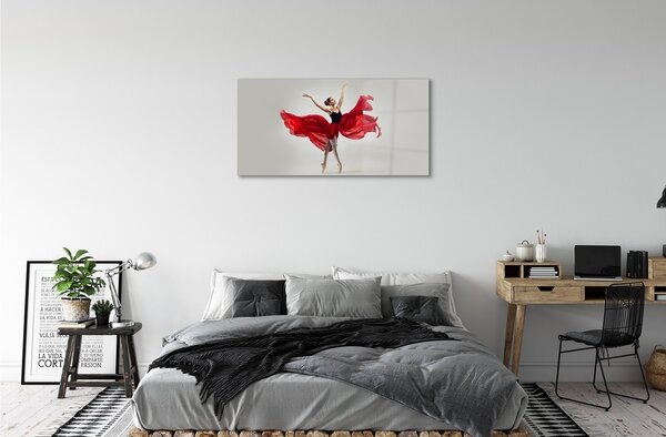 Quadro vetro Ballerina donna 100x50 cm 2 appendini