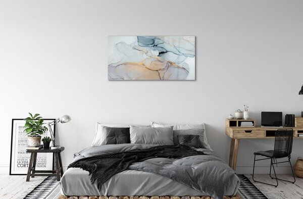 Quadro in vetro Macchie astratte di pietra 100x50 cm 2 appendini