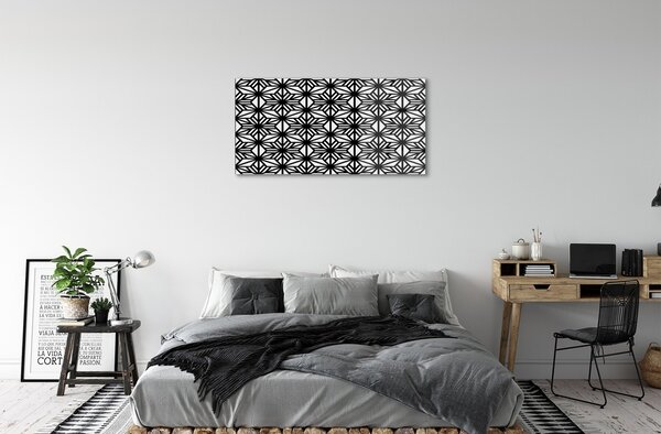 Quadro in vetro Motivo geometrico floreale 100x50 cm 2 appendini