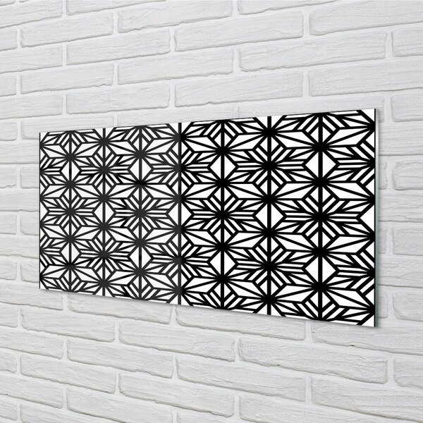 Quadro in vetro Motivo geometrico floreale 100x50 cm 2 appendini