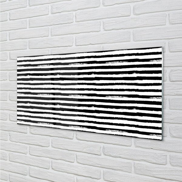 Quadro di vetro Strisce zebrate irregolari 100x50 cm 2 appendini