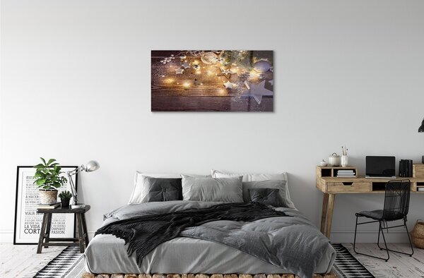 Quadro in vetro Coni di luci per le bacheche 100x50 cm 2 appendini