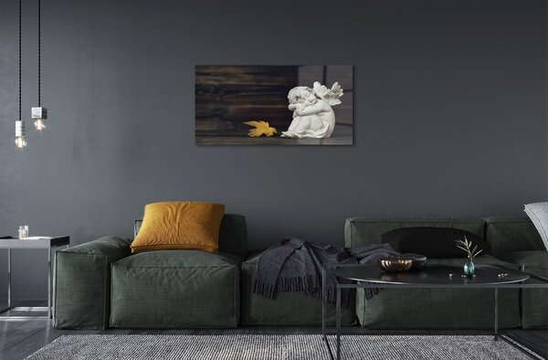 Quadro di vetro Angioletto addormentato foglia di tavola 100x50 cm 2 appendini