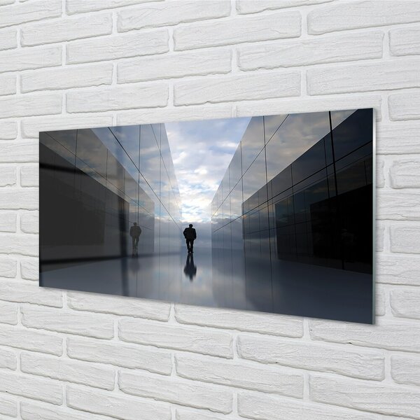 Quadro in vetro Cieli a specchio 100x50 cm 2 appendini
