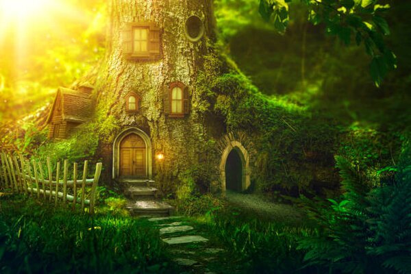 Illustrazione Fantasy tree house, egal