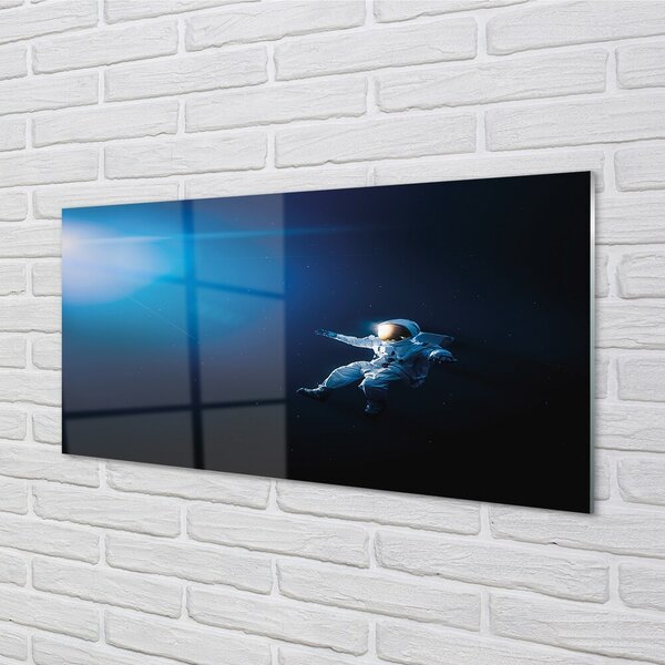 Quadro vetro Astronauta spaziale 100x50 cm 2 appendini