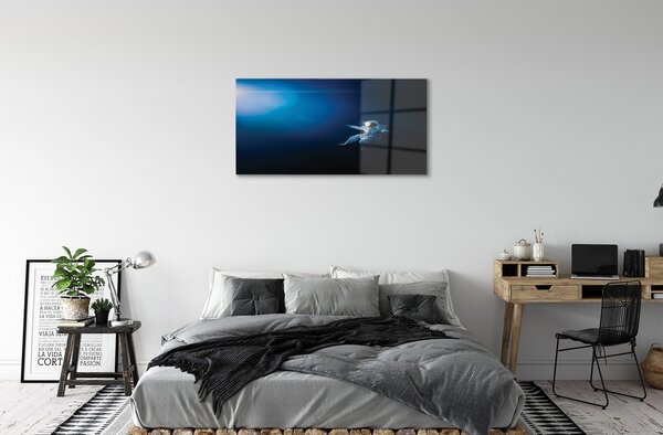 Quadro vetro Astronauta spaziale 100x50 cm 2 appendini